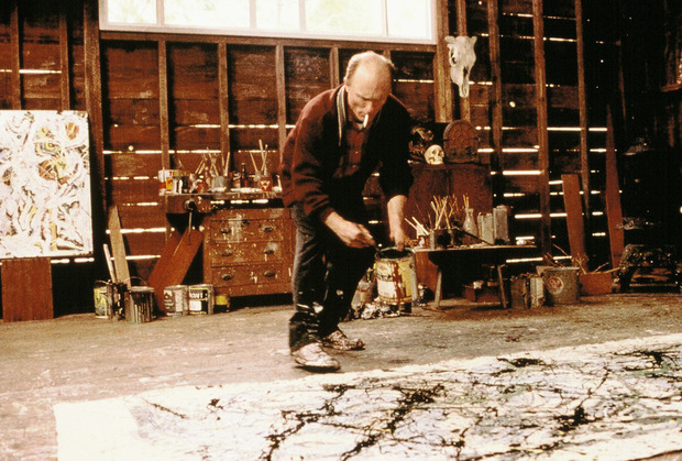 Ed Harris (as Jackson Pollock) in POLLOCK (2000, directed by Ed Harris), a featured artist in the exhibition "PERSOL MAGNIFICENT OBSESSIONS: 30 stories of craftsmanship in film," on view at Museum of the Moving Image, June 14-August 19, 2012. Photo: Photofest/Sony Pictures Classics